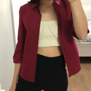 Vintage Red Button Down